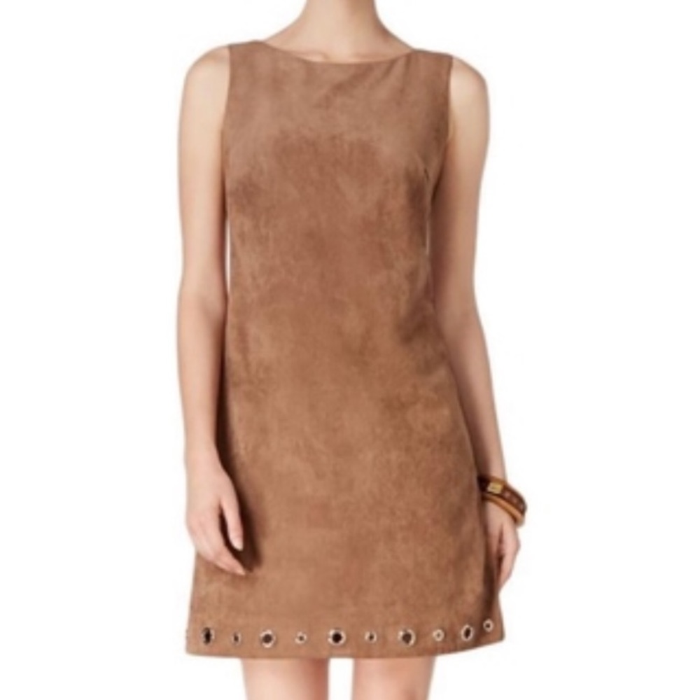 Grommet Suede Mod Shift Midi Dress!❤️